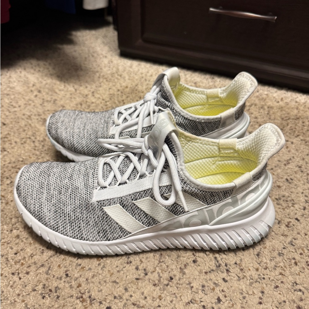 Adidas Gray and White Sneakers